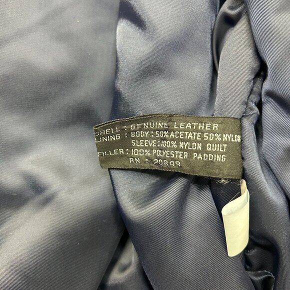 Vintage Notre Dame Leather Jacket Mens Large Bomber Fighting Irish Letterman - Picture 8 of 13